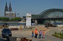Betonmischer umgestuerzt Koeln Deutz neue Rheinpromenade P050